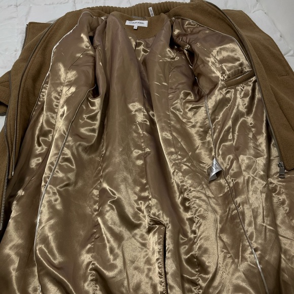 Calvin Klein Camel Trench Coat - Picture 4 of 6